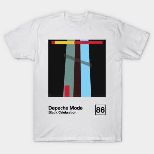 Black Celebration / Minimal Style Graphic Artwork Design T-Shirt